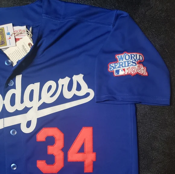 Fernando Valenzuela Jersey Los Angeles Dodgers 1981 Throwback Blue Stitc… - Picture 3 of 4